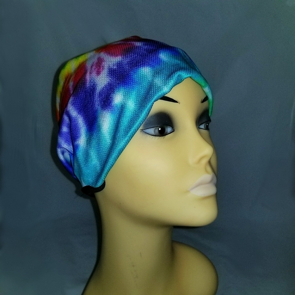 Rainbow Tie Dye Print Neck Gaiter/Face Mask - Picture 4 of 7